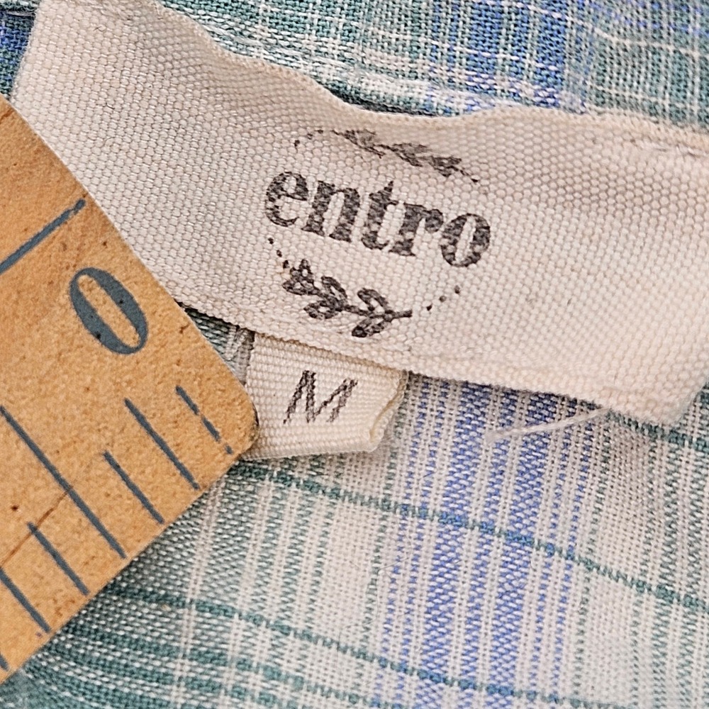 Entro Pastel Plaid Patchwork Babydoll Mini Dress Puff Sleeve Fairy Festival Med - Picture 3 of 8